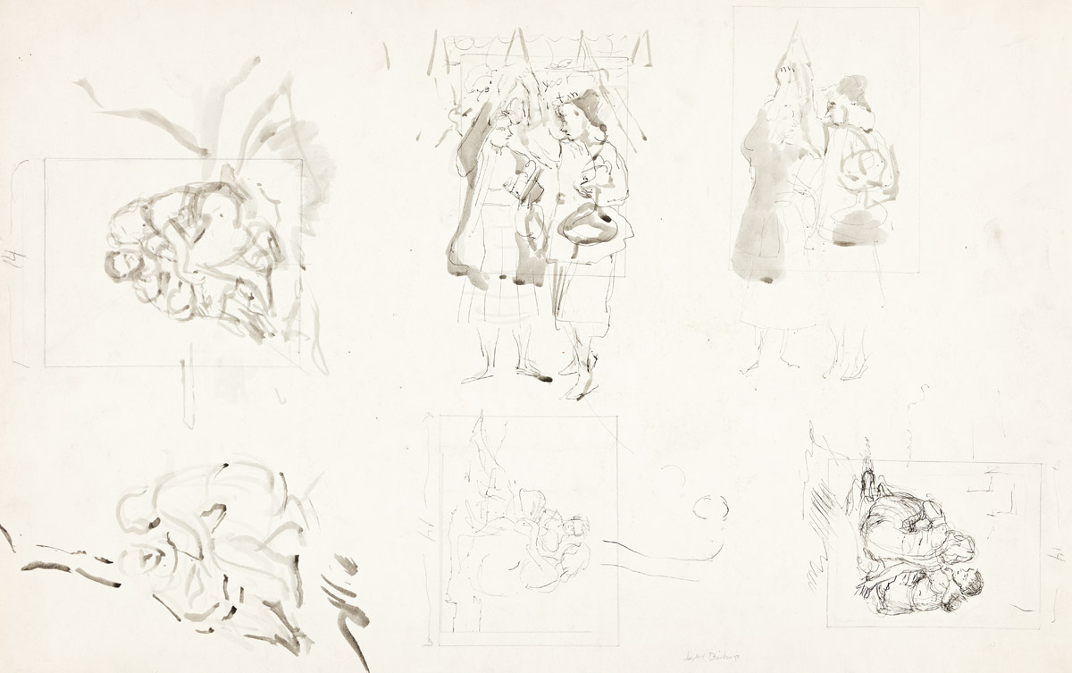 ISABEL BISHOP (1902-1988) Three drawings.